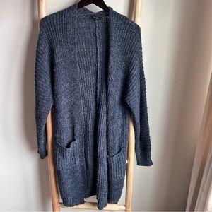 Navy blue long cardigan